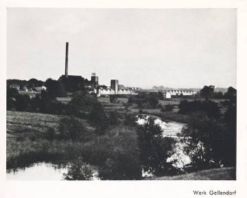 Spinnweberei F. A. Kümpers, gegr. 1886: Werk Gellendorf mit Weberei, errichtet 1908, und Spinnerei, errichtet 1911
