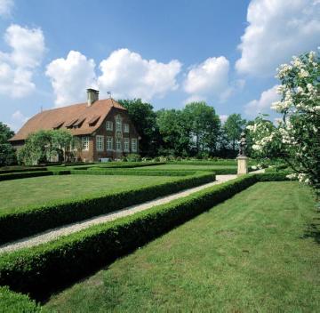 Barockgarten Haus Rüschhaus, angelegt 1745 durch Johann Conrad Schlaun, 1983 in den historischen Zustand zurückversetzt