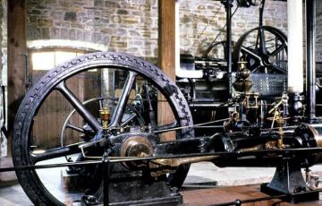 LWL-Freilichtmuseum Hagen: Historische Antriebsmaschine der Dampfmühle von Friedrich Harkort