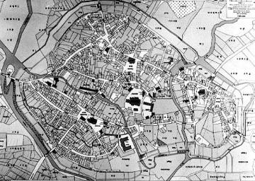 Stadtplan von Herford nach dem Urkataster von 1826/27