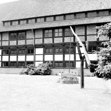 Partie des Lippischen Landesmuseums, bestehend aus zwei 1953-55 überführten Fachwerkgebäuden des 16. Jahrhunderts