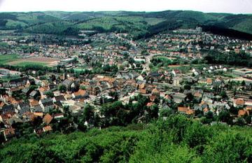 Blick vom Bilstein auf Niedermarsberg
