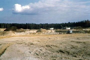 Kiessandgrube im Wasserschutzgebiet Hohe Ward (später Hiltruper See)