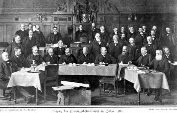 Der Provinzialausschuss 1905 im Sitzungssaal des Landeshauses der Provinz Westfalen (Freiherr vom Stein-Platz)