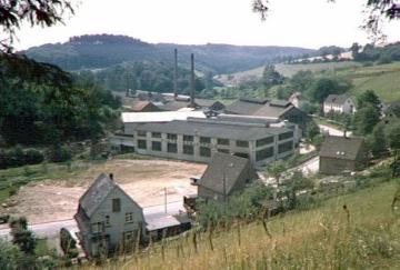Stahlwerke Plate in Brüninghausen: Blick auf das Werksgelände im Grünen