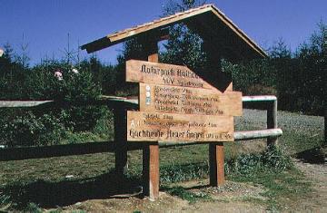 Wandertafel im Naturschutzgebiet Neuer Hagen bei Niedersfeld