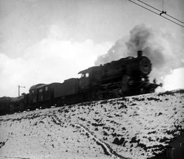 Güterzug mit Dampflokomotive