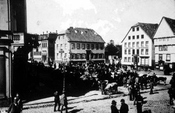 Viehmarkt auf dem Marktplatz, um 1915?
