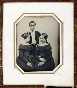 Max, Mika und Franziska von Oer, Familie des Reichsfreiherrn Clemens von Oer, 1849 (siehe 02_260)