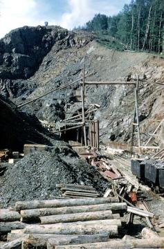 Bau eines Eisenbahntunnels am Erbscheid im Zuge der Errichtung der Biggetalsperre 1957-1965