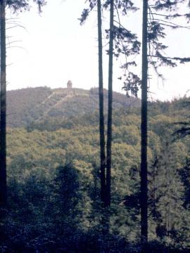 Blick vom Heidental im Teutoburger Wald zum Hermannsdenkmal