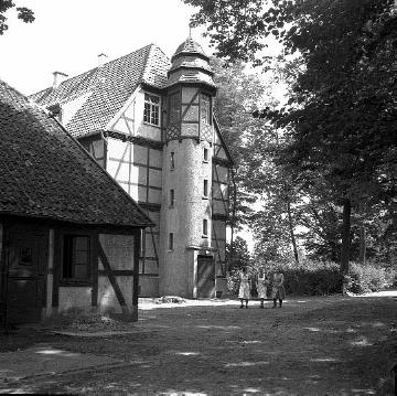 Hauswirtschaftsschule, Nordborchen: Fachwerkgebäude mit Treppenturm