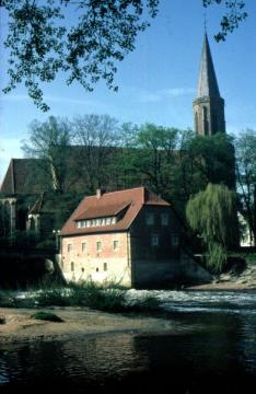 Alte Emsmühle und St. Clemens-Kirche in Telgte