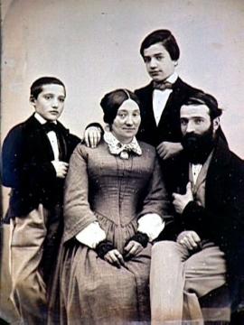 Ehepaar mit zwei Söhnen, Daguerreotypie (Frankreich)
