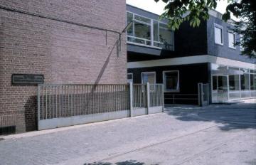 Textilindustrie in Greven, 1964: Firma Biederlack & Co., Werksgebäude an der Ems