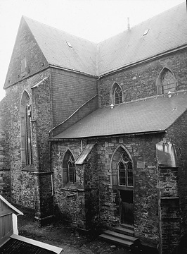 Ev. Pfarrkirche, ehem. St. Jakobus, einzige gotische Basilika Westfalens, erbaut im 14. Jh. (Aufnahme um 1920?)