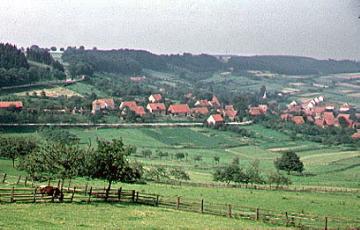 Blick auf Oesdorf in der Paderborner Hochfläche