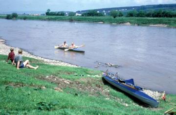 Kanusport auf der Weser bei Corvey