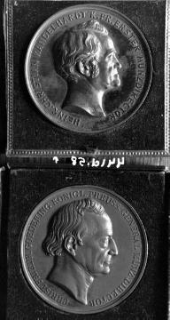Gedenkmünzen zu Ehren von Heinr. Christian Kandelhardt (Erster Münzdirektor), geb. am 4.2.1799 zu Westerkappeln, und Christ. Friedr. Goedeking (Preussischer General), geb. am 10.09.1770 zu Westerkappeln