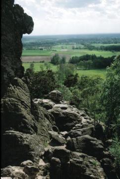 Das Tecklenburger Land - Ausblick von den Dörenther Klippen,  einer 4 Kilometer langen Sandsteinformation im Teutoburger Wald zwischen Ibbenbüren und Tecklenburg (Naturschutzgebiet)