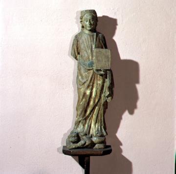 Evangelische Pfarrkirche in Methler: Hl. Margareta, einstige Kirchenpatronin, Holzskulptur, Anfang 14. Jahrhundert