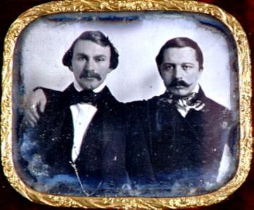 Die Brüder Ludwig und Friedrich Teich als Studenten in Heidelberg (Daguerreotypie)