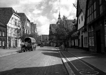 Wiedenbrück, Lange Straße: Fachwerkhäuser des 16. und 17. Jahrhunderts