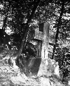 Tilbecker Kreuz: Sühnekreuz für Mersche zu Tilbeck, 1699 erschlagen von zwei Landsknechten auf dem Waldweg nach Schapdetten