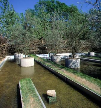 Landesgarteschau "Aqua Magica" in Bad Oeyenhausen: Wasser-Installation "Algengarten" an der Allee des Weltklimas