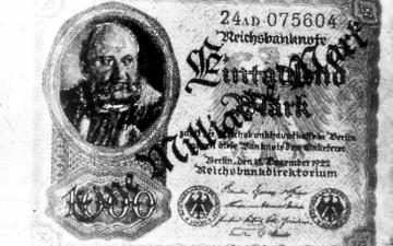 Weimarer Republik: Eine Million Mark, Inflationsgeld vom 15. Dezember 1922