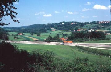 Blick vom Kleeberg über die Autobahn A1 (Hansalinie) Richtung Tecklenburg