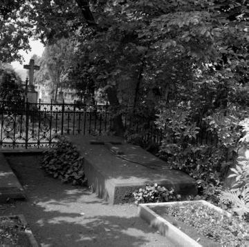 Nieheim: Grabstätte des Dichters Friedrich Wilhelm Weber im Jahre 1951