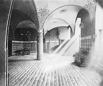 Deckenmalerei in der Flurhalle des Oberen Schlosses, um 1930?