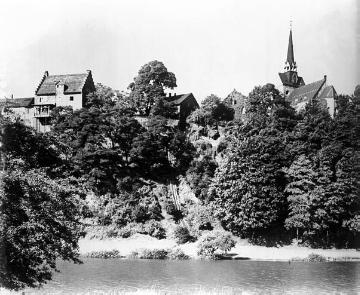 Blick über die Ruhr auf den Ort, Ansicht um 1930?