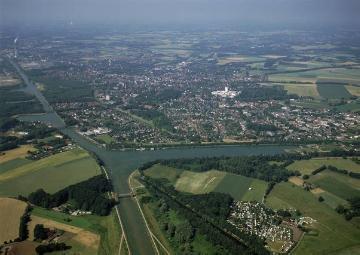 Datteln, Ortsbild mit Wesel-Datteln- und Dortmund-Ems-Kanal