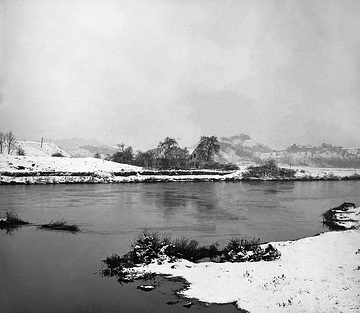 Winterliche Ruhr bei Witten, um 1930?