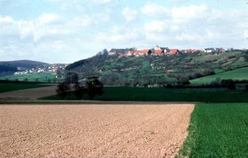 Ortschaft Dringenberg, 1318 gegründet von Domherr Bernhard v.d. Lippe auf einem gerodeten und umwallten Bergkegel