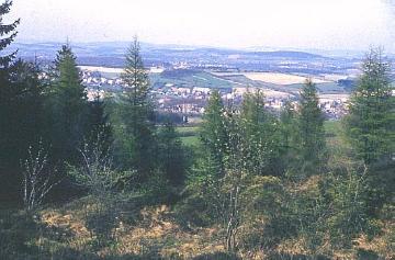 Blick von der Hohen Warte auf dem Hahnberg bei Berlebeck nach Heiligenkirchen
