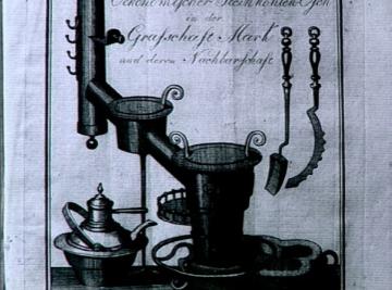 Abbildung eines 'ökonomischen Steinkohleofens' im Magazin für Westfalen 1, 1779