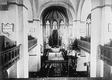 Blick in die Kirche St. Petri, ca. 1913.