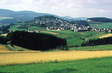 Blick auf Eversberg vom Eversberger Stadtwald