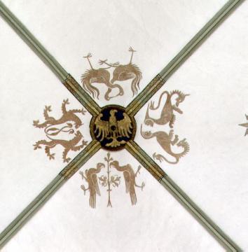 St. Laurentius-Kirche, Clarholz: Gewölbemalereien mit Fabeltiermotiven, Gotik, 14. Jahrhundert