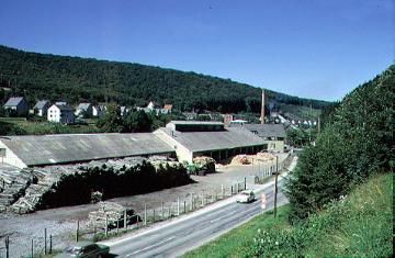 Das Degussa-Holzverkohlungswerk in Brilon-Wald (angesiedelt 1880)