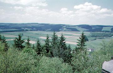 Blick vom Simmstamm (551 m) im Arnsberger Wald bei Meschede