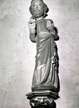 Spätgotische Heiligenfigur in der Kapelle St. Michael auf dem Keppelsberg ("Klausenberg"