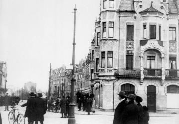 Ortsteil Mauritz: Blick in die Warendorfer Straße, Höhe Dechaneistraße, um 1935?