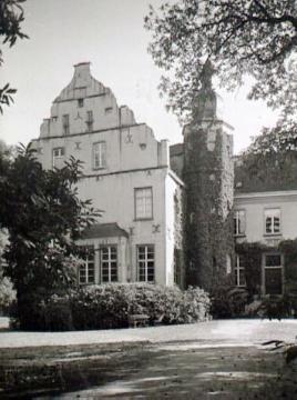 Wasserschloss Haus Rhede, Gartenfassade mit Treppenturm, Schlossbau um 1564 von Lubbert von Rhemen, Renaissance