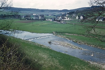 Die Bigge beim alten Dorf Sondern vor der Flutung des Biggestausees im Jahre 1965
