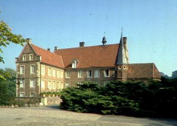 Haus Hülshoff, Herrenhaus: Gesamtansicht von der Hofseite