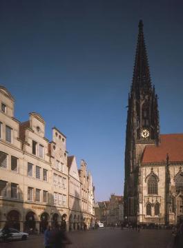 Prinzipalmarkt mit Lamberti-Kirche, Blick Richtung Drubbel, Münster